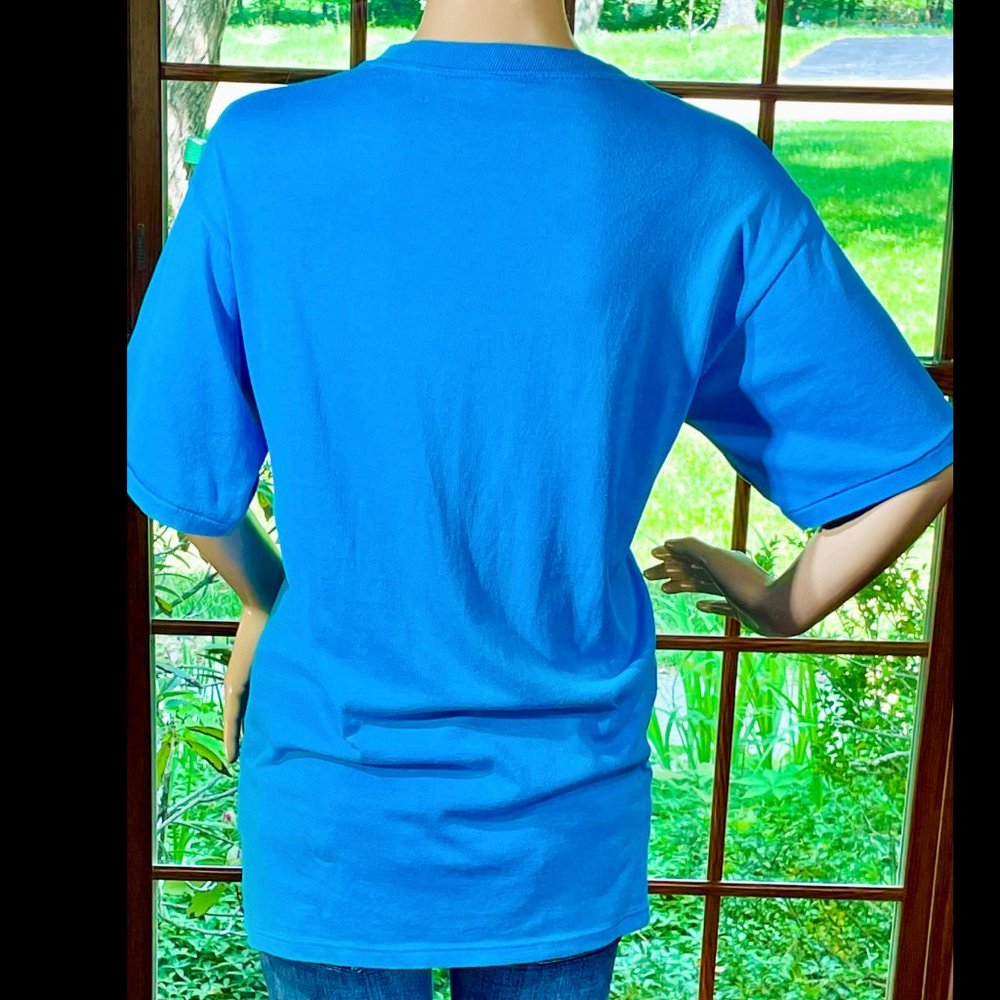 ▪️VTG▪️WALT DISNEY▪️1980's Turquoise Blue Mickey Mouse Florida Graphic T-Shirt - Picture 2 of 10